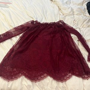 Forever 21 off the shoulder long sleeve dress